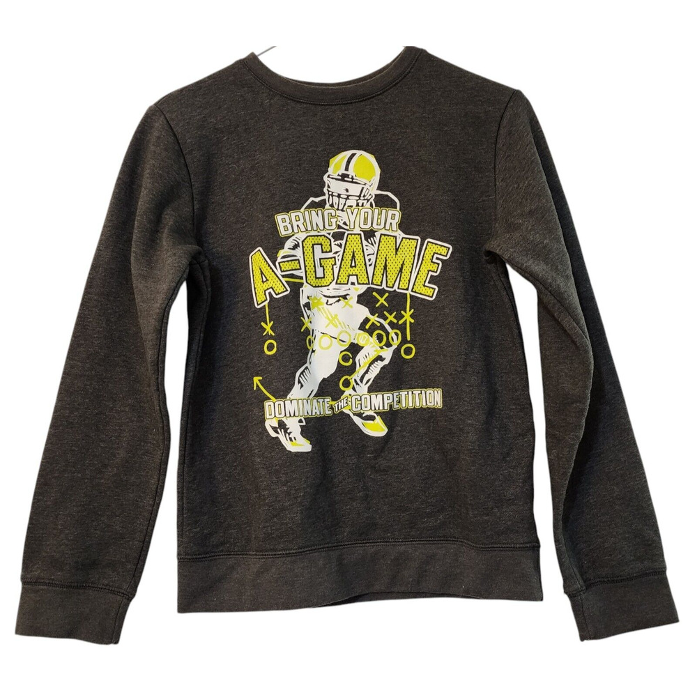 Joe Boxer Boys' Gray Football Graphic Sweatshirt - Size L (10/12)